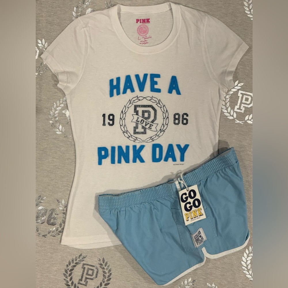 VS PINK SHORTS SET L NWT/NWOT